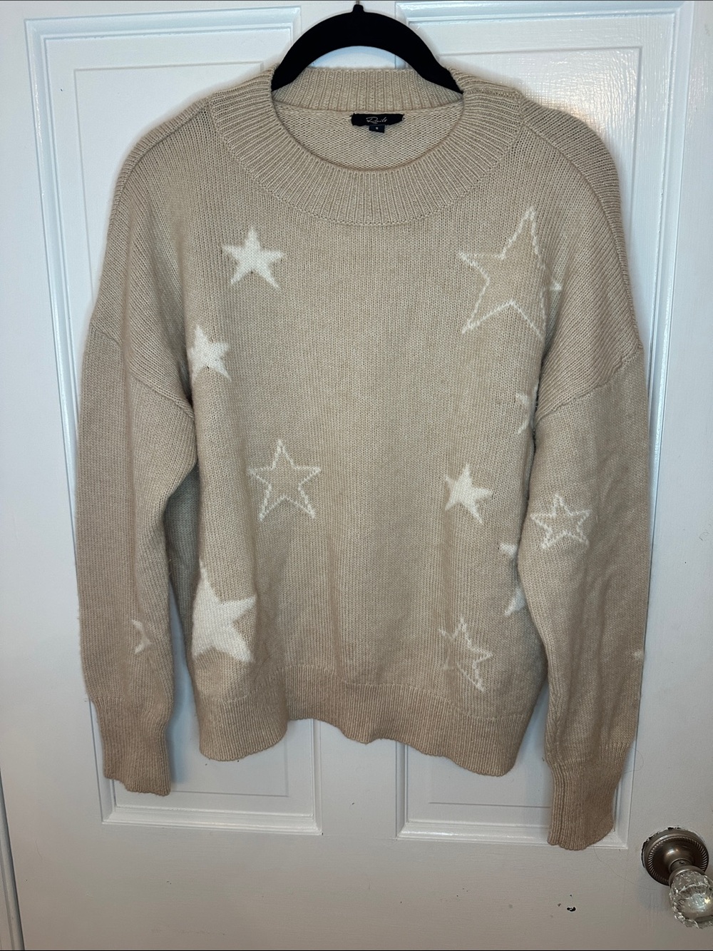 Rails Beige Star Crewneck Sweater size‎ S